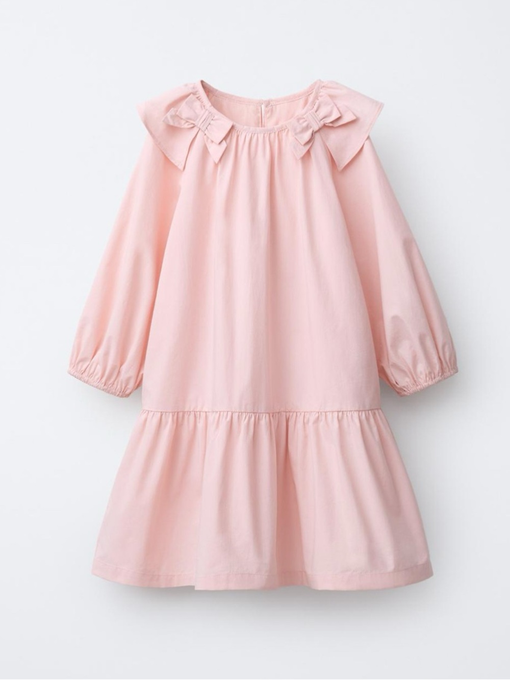 ZARA POPLIN DRESS WITH BOWS